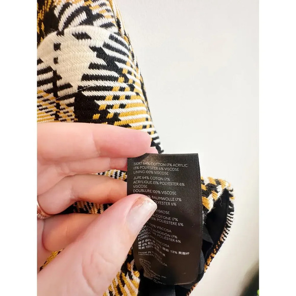 NWT Anthropologie Maeve button front plaid mini skirt size 4P - Picture 10 of 11